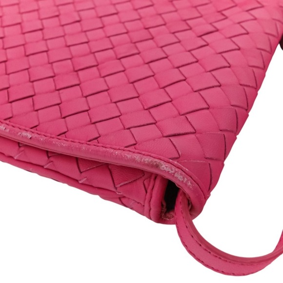 BOTTEGA VENETA Pink Leather Intrecciato Shoulder Bag - Picture 12 of 15